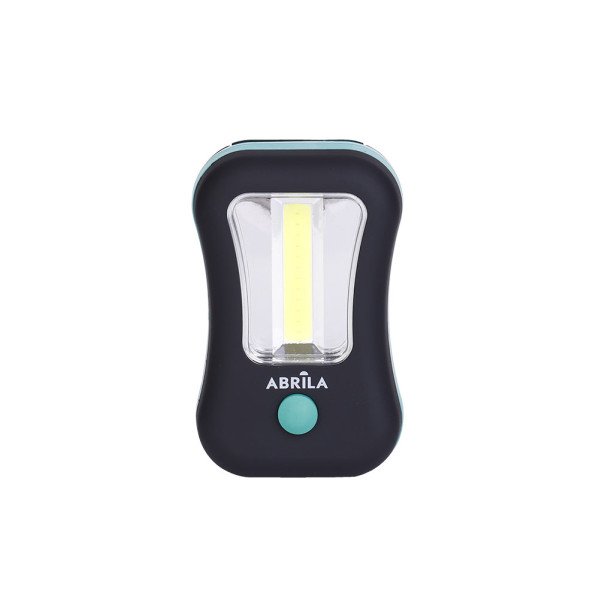 Linterna Led Cob Flash Compacta C/gancho E Iman 200lm 9,5x6x3,5cm Neg/verd 3xaaa Incluid