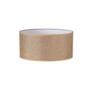Pantalla Cilindrica Jin E27 Marron 40Dx40dx21h Cm Tejido Saco-yute
