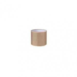 Pantalla Cilindrica Jin Pinza Marron 14Dx14dx13h Cm Tejido Saco-yute