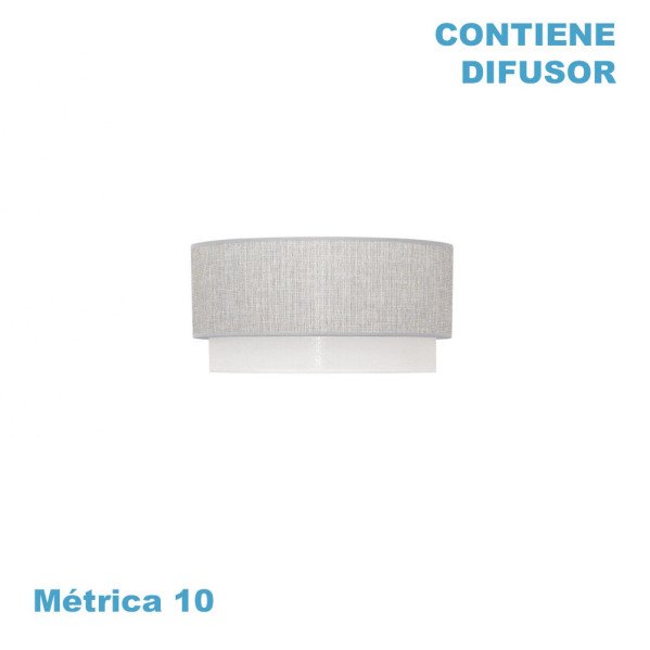 Pantalla Colgante Kenya M10 Gris/blanco 40Dx38dx22h Difusor Incluido