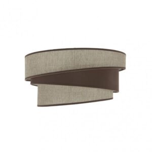 Pantalla Colgante/pie Salon E27 Hara Marron 40dx30dx20h