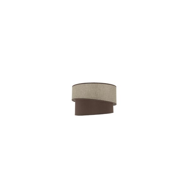 Pantalla Colgante/sobrem Alto Hara E27 Marron 30dx25dx20h