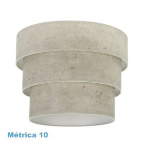 Pantalla Colgante Triple Smile M10 Cemento Gris 50dx40dx28h
