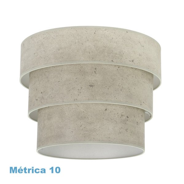 Pantalla Colgante Triple Smile M10 Cemento Gris 50dx40dx28h