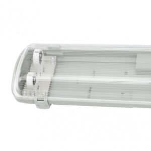 Pantalla Estanca 60cm Lines Para Led 2xt8 Ip54 Gris/transparente 67x11,7x6 Cm