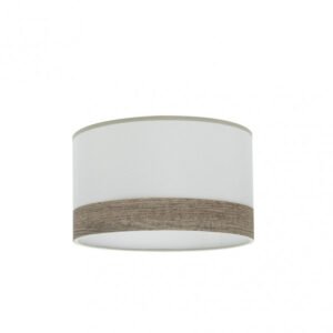 Pantalla Pie Salon Cloe E27 Blanca/madera-gris 40dx40dx20h