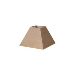 Pantalla Piramide Divos E27 Marron 25dx11dx18h Saco-yute