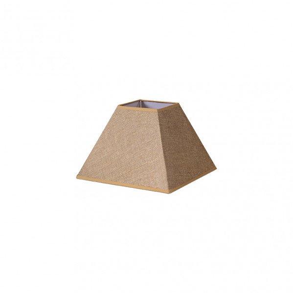 Pantalla Piramide Divos E27 Marron 25dx11dx18h Saco-yute