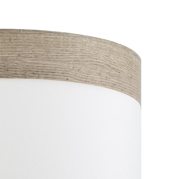 Pantalla Regl/plaf Cloe E27 Blanca/madera-gris 16dx16dx16h