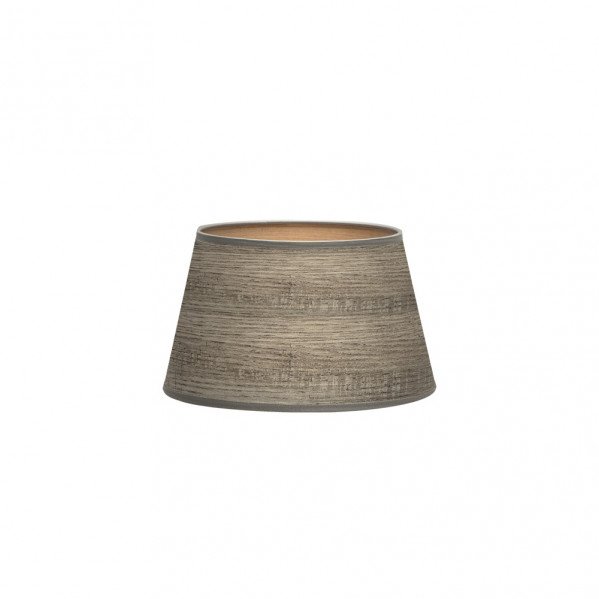 Pantalla Salma E27 Madera Gris 25dx20dx15h Conica