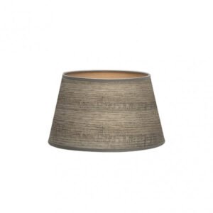 Pantalla Salma E27 Madera Gris 30dx22dx17h Conica Abierta