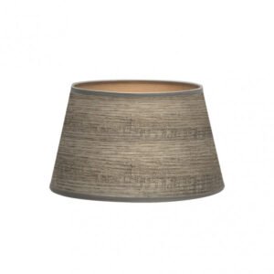 Pantalla Salma E27 Madera Gris 35dx25dx20h Conica Abierta