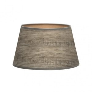 Pantalla Salma E27 Madera Gris 40dx30dx25h Conica Abierta