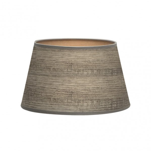 Pantalla Salma E27 Madera Gris 40dx30dx25h Conica Abierta