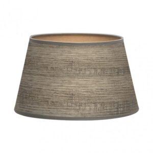 Pantalla Salma E27 Madera Gris 45dx35dx30h Conica Abierta