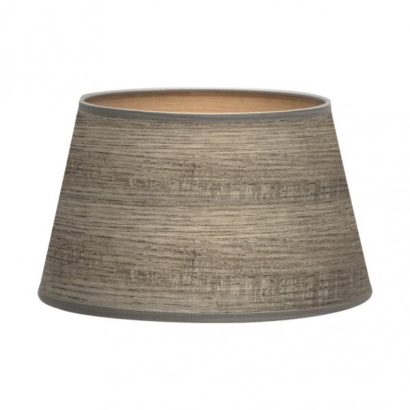 Pantalla Salma E27 Madera Gris 45dx35dx30h Conica Abierta