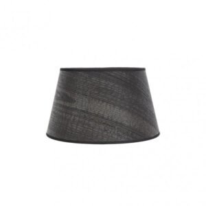 Pantalla Salma E27 Madera Negra 30dx22dx17h Conica Abierta