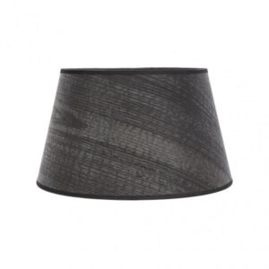 Pantalla Salma E27 Madera Negra 40dx30dx25h Conica Abierta