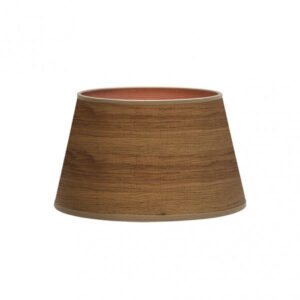 Pantalla Salma E27 Madera Oscura 35dx25dx20h Conica Abierta