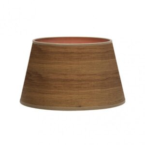 Pantalla Salma E27 Madera Oscura 40dx30dx25h Conica Abierta