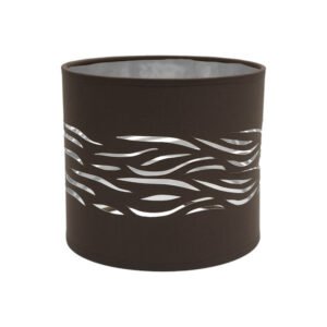 Pantalla Sobremesa Niebla 1xe14 Marron-plata 17Dx17dx15h