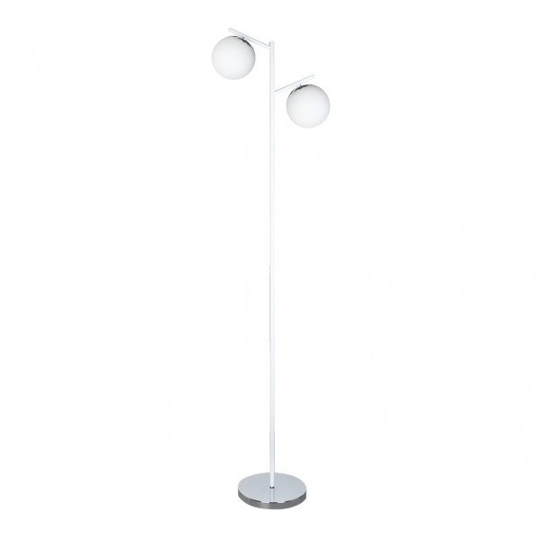 Pie De Salon La Habana 2xe14 Blanco/cromo 160x25x40 Cm