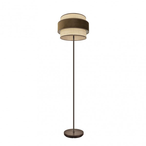 Pie De Salon Reyes 1xe27 Marron/natural-marron 160x40x40cm