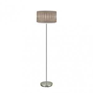 Pie Salon Alexandra 1xe27 Niquel/madera Gris 162x40x40 Cm