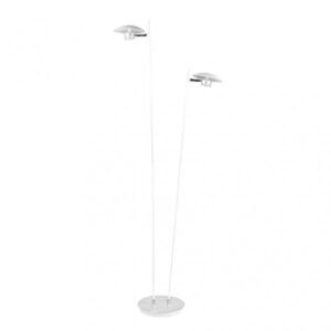 Pie Salon Ciudad Del Cabo 2l 12w 4000k Blanc/plata150x30x25 Cm 1080 Lm Dirigible Y Orientable
