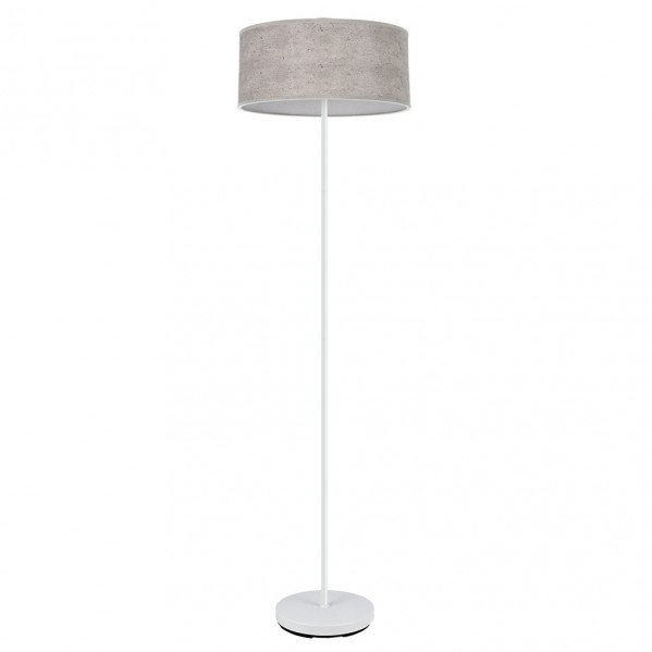 Pie Salon Jerte 1xe27 Blanco/cemento Gris 165x40x40 Cm