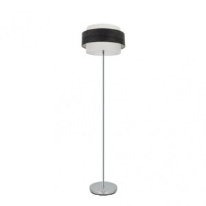 Pie Salon Myriam 1xe27 Cromo/Madera Negra