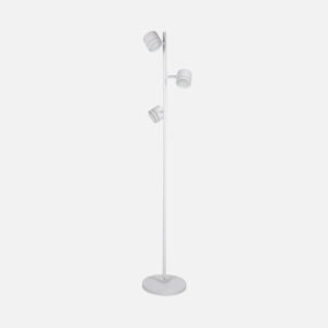 Pie Salon Ortiga 3 X Gx53 Blanco 27w 2400lm Orientable Bombillas Incluidas 142x25x25cm