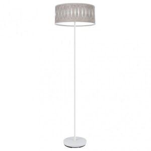 Pie Salon Piron 1xe27 Blanco/cemento Gris 165x40x40 Cm
