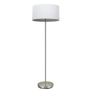 Pie Salon Tatiana 1xe27 Niquel/blanco-mad.Gris 162x40x40 Cm