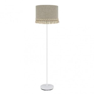 Pie Salon Vera 1xe27 Blanco/beis 163x40x40 Cm