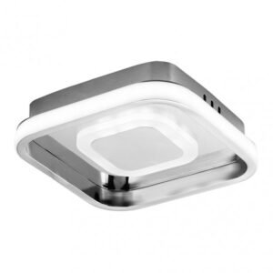 Plafon 24w 3000-4000-6000k Elma Cromo 5,5x21x21 Cm 2280 Lm C/memoria De Color De Luz