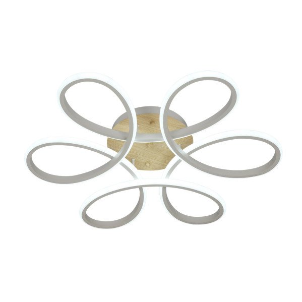 Plafon Bandeira 130w 3000-4000-6500k Blanco/haya 14300 Lm C/remoto,memoria Y Reg.intensidad 12x61x61cm