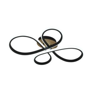 Plafon Bandeira 88w 3000-4000-6500k Negro/madera 9680 Lm C/remoto,memoria Y Reg.intensidad 12x60x43cm