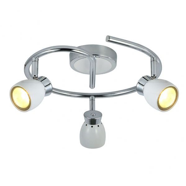 Plafon Chacho 3xgu10 Blanco 14x30x30 Cm