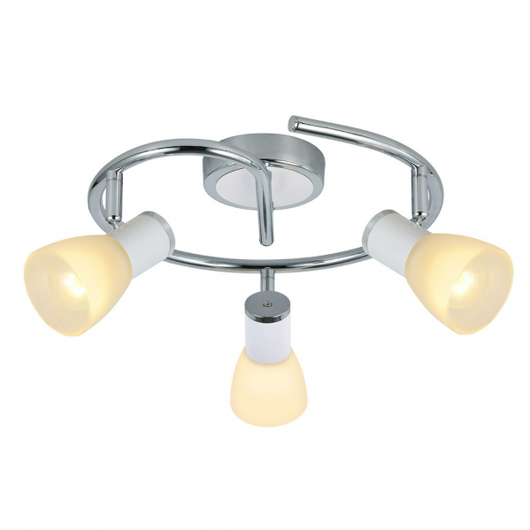 Plafon Cholo3xe14 Blanco/cromo 16x34x34 Cm