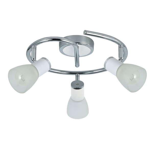 Plafon Cholo3xe14 Blanco/cromo 16x34x34 Cm