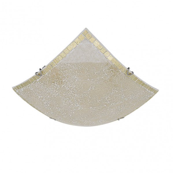 Plafon Cuadrado Tenor 3xe27 Ambar Mosaico 10x40x40 Cm