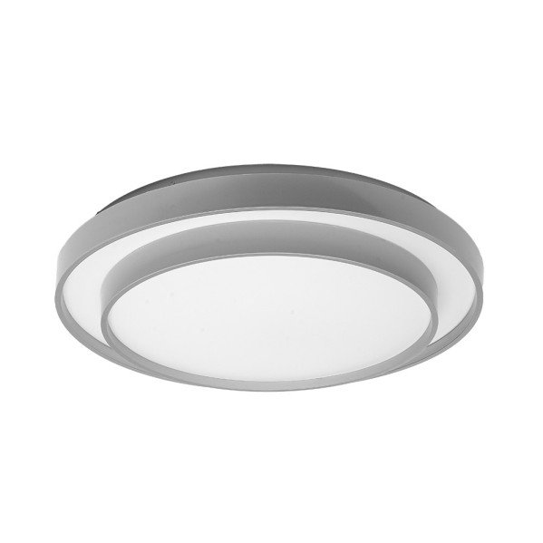 Plafon Fana 60w 3000-4200-6500k Blanco/plata 9x50x50cm 5400lm C/remoto, Reg.intensidad