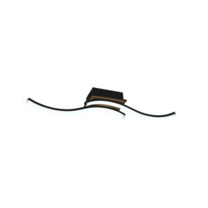 Plafon Murray 32w 3000-4000-6500k Negro/madera 3520lm C/remoto,memoria Y Reg.intensidad 9,5x62x11cm