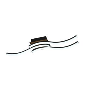 Plafon Murray 48w 3000-4000-6500k Negro/madera 5280lm C/remoto,memoria Y Reg.intensidad 9,5x62x11cm
