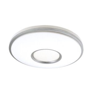 Plafon Perote 60w 3000-4000-6500k Blanco/Plata 5880lm 8x49x49cm C/remoto Y Reg.intensidad