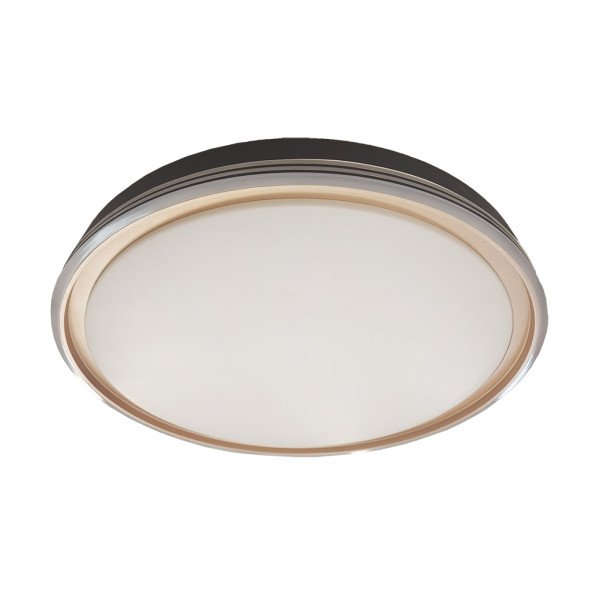 Plafon Picola 60w 3000-4200-6500k Negro/oro 7x50x50cm 5400lm C/remoto