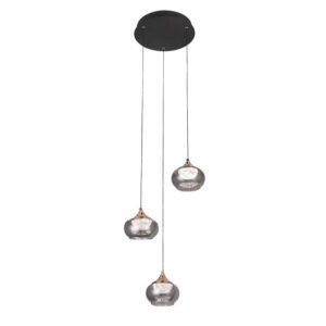 Plafon Pompeya 3l Negro 21w 3000-4000-6000k C/remoto Reg.intensidad 1890lm Regx35x35 Cm