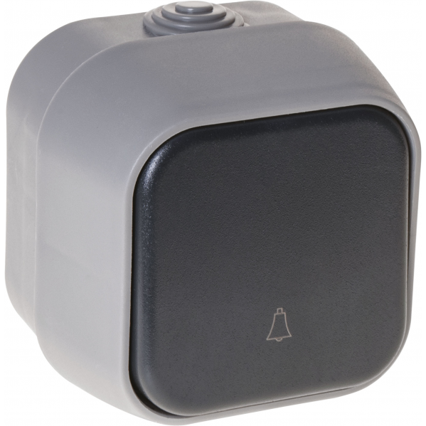 Pulsador Timbre Serie Bert Ip54 Gris 7x7x5 Cm