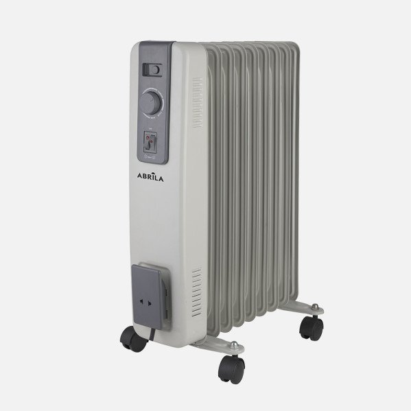 Radiador Aceite Acebuche 2000w Gris 3pot.9elementos,antivuelco.termost.ajust.proteccion Seg.54,5x37x24cm